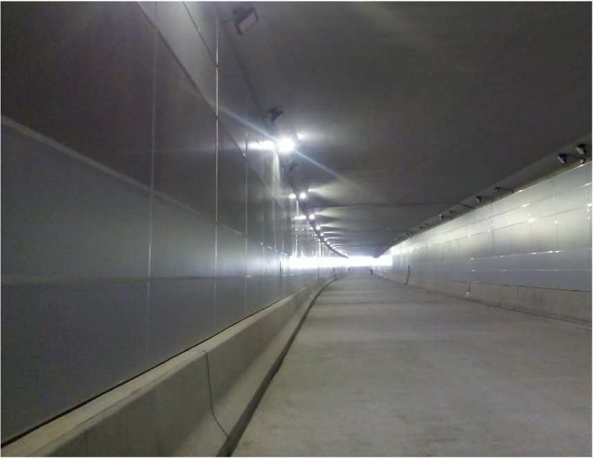 Underpass overpass tunnel of Ningbo Railway Station in Zhejiang Province